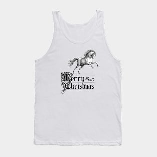 Merry Christmas with Galloping Horse Tank Top